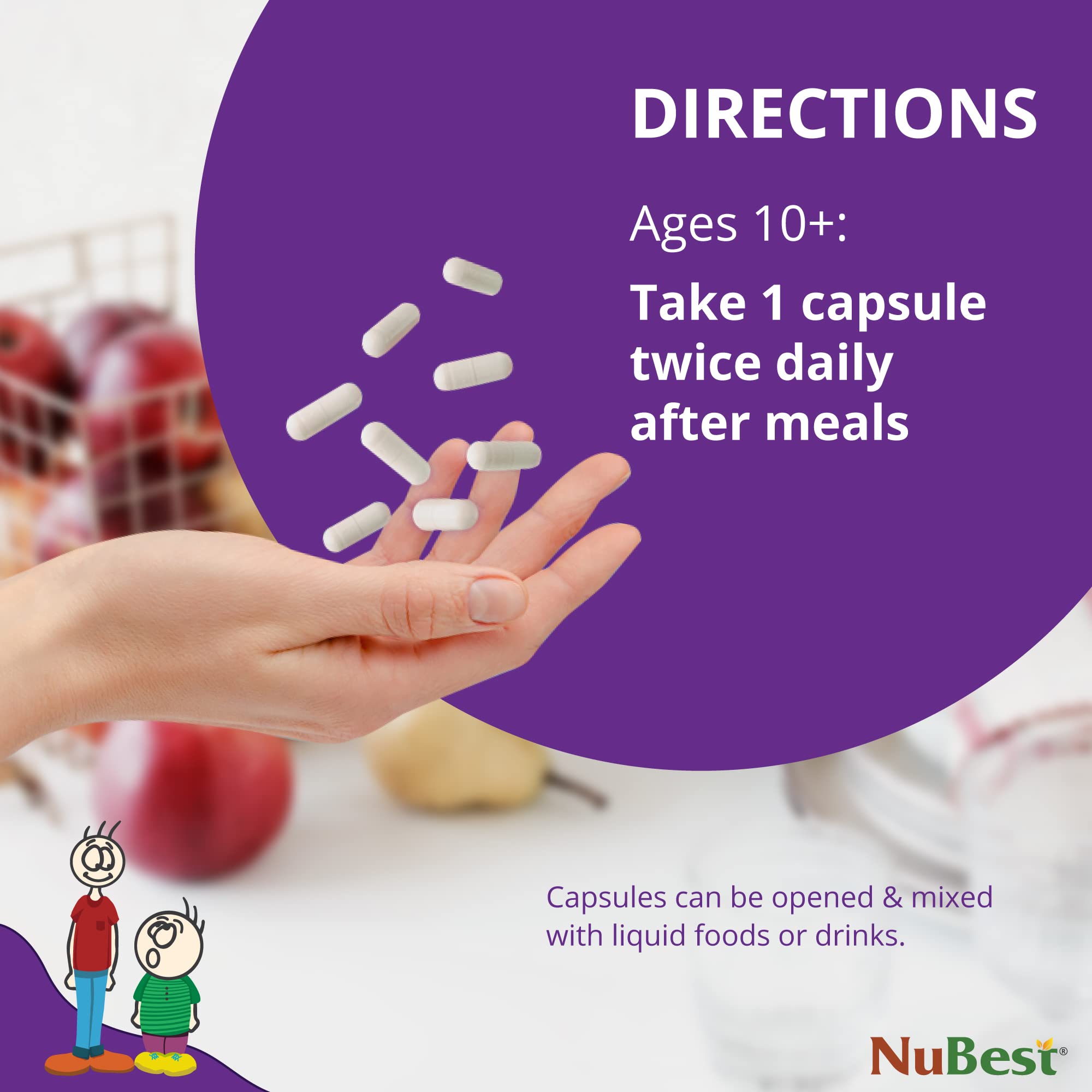 Nubest tall 10+ powerful growth support for teens 60 capsules