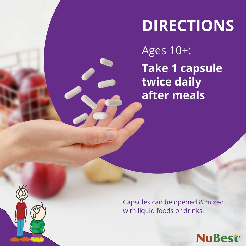 Nubest tall 10+ powerful growth support for teens 60 capsules