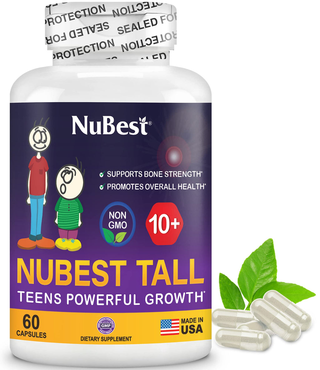 Nubest tall 10+ powerful growth support for teens 60 capsules