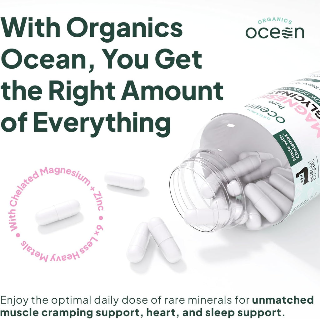 Organics Ocean Pure Magnesium Glycinate Low Dose Zinc Chelated