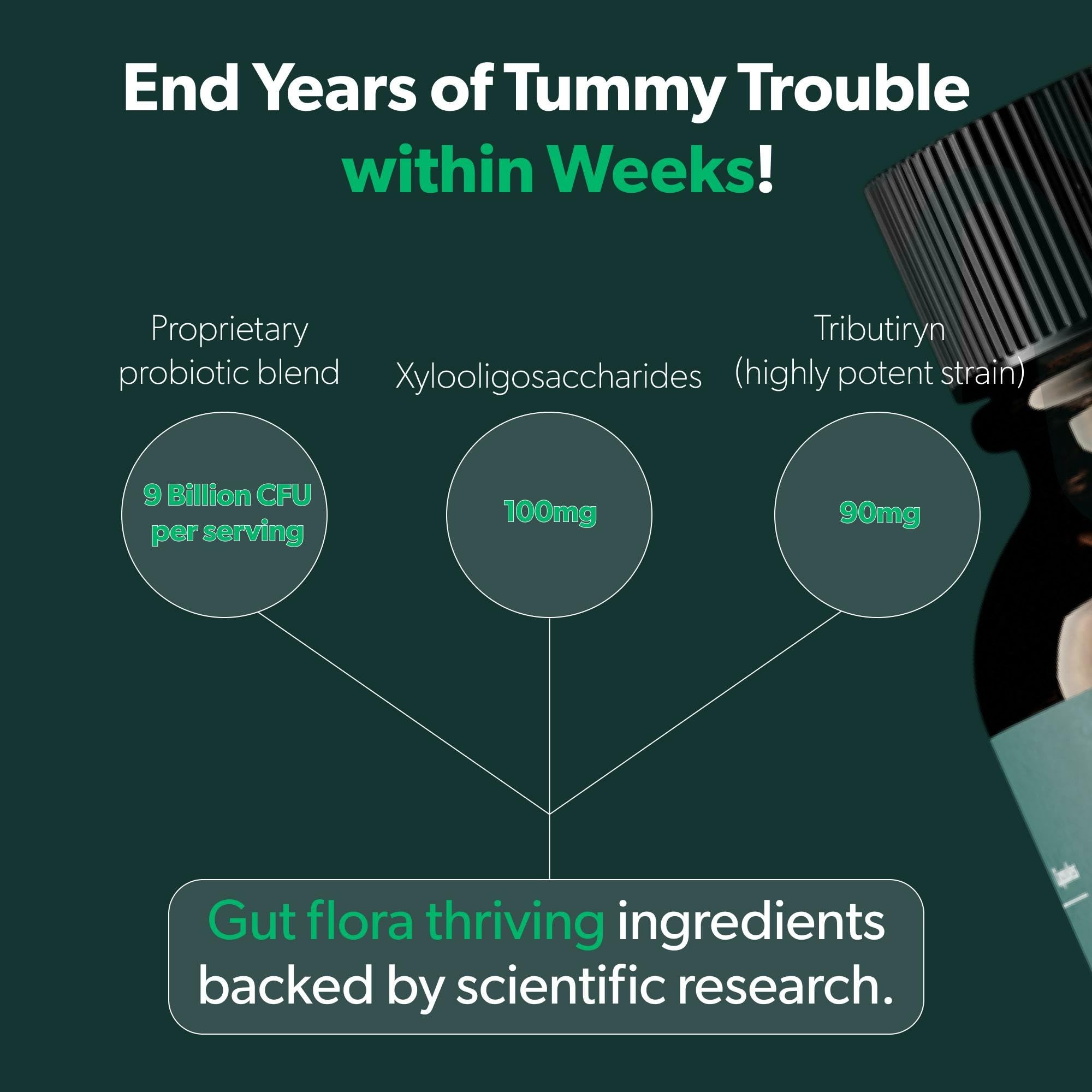 BIOMA Probiotics Digestive Health Gut Support for Men & Women 60 Capsules