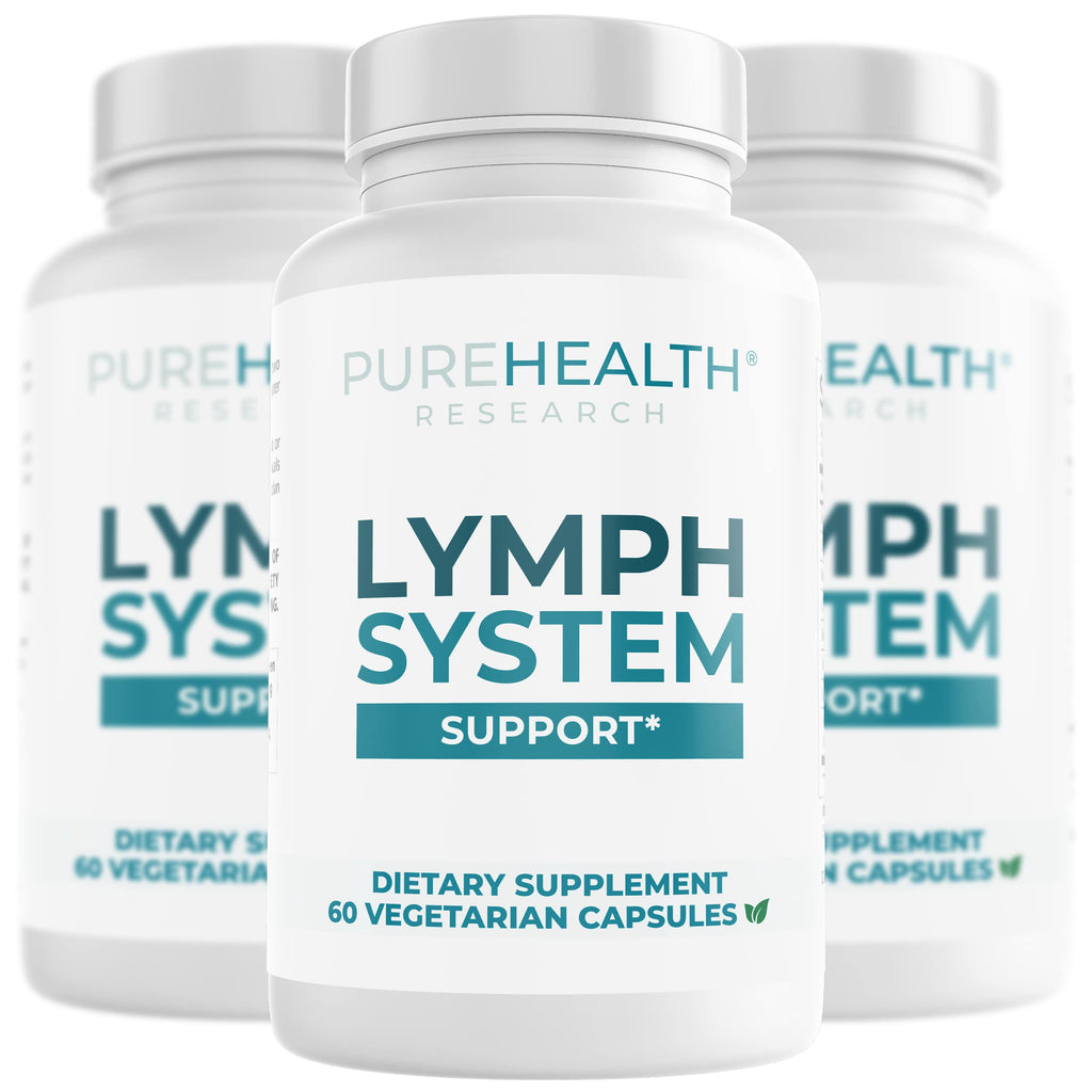 PureHealth Research Lymph System Support (60 Capsules) for Healthy Lymphatic Drainage