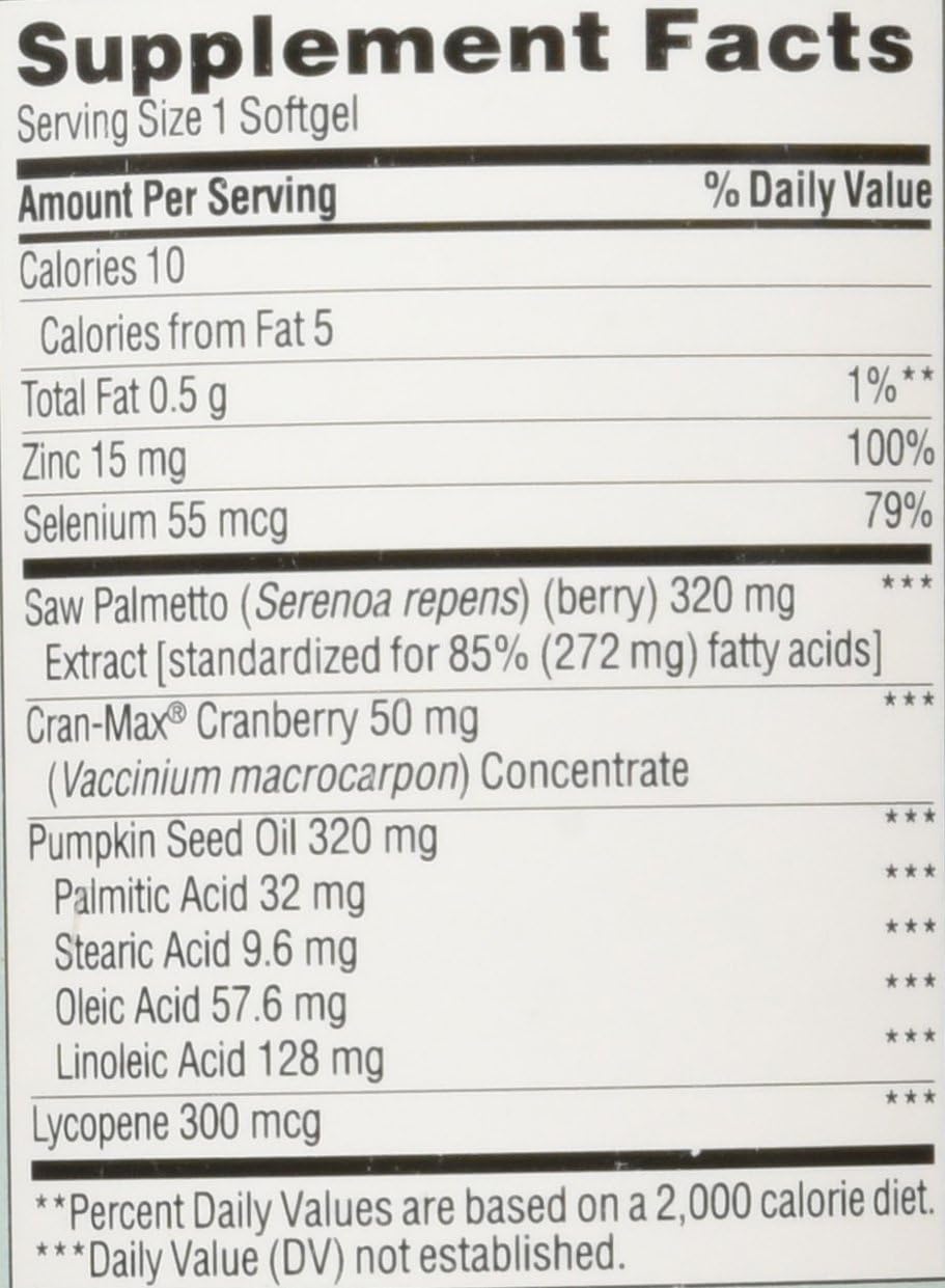 TruNature Prostate Plus Health Complex – Saw Palmetto, Zinc & Lycopene | 250 Softgels