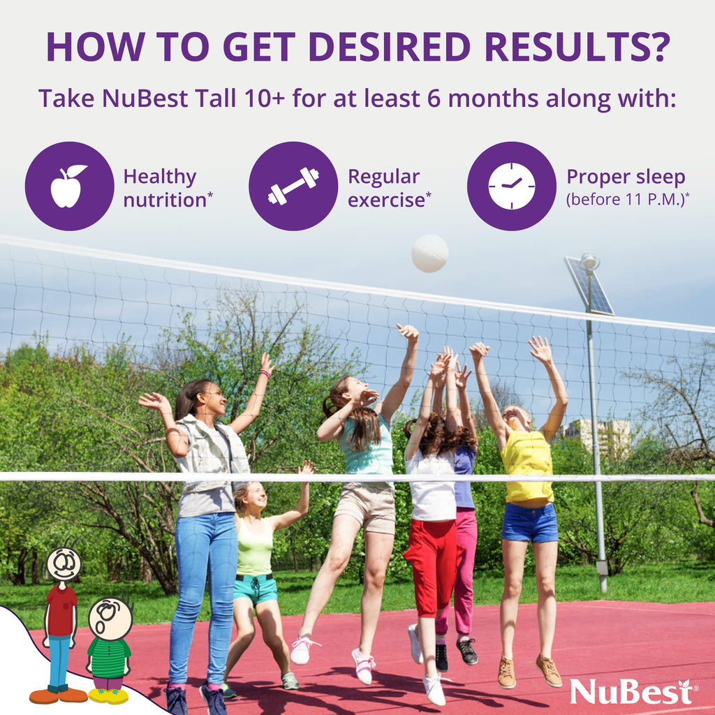 Nubest tall 10+ powerful growth support for teens 60 capsules