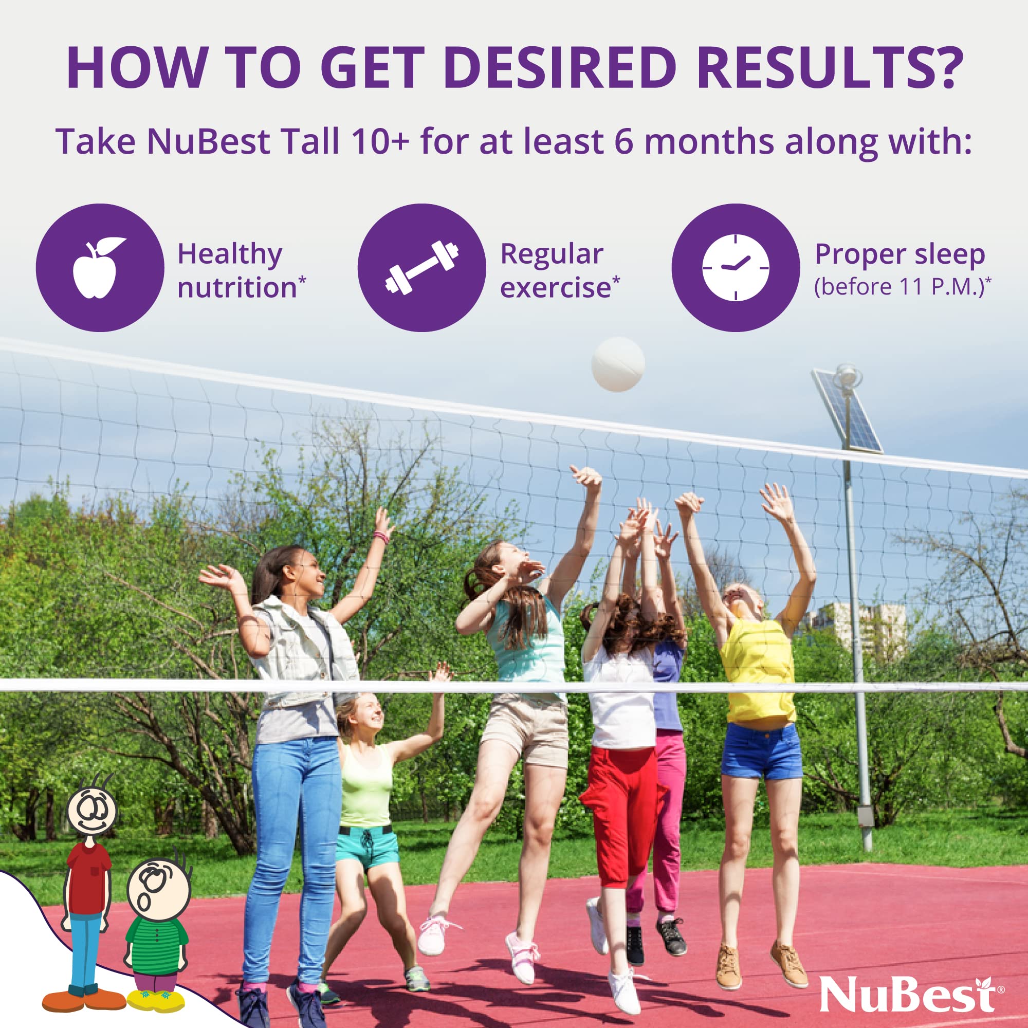 Nubest tall 10+ powerful growth support for teens 60 capsules
