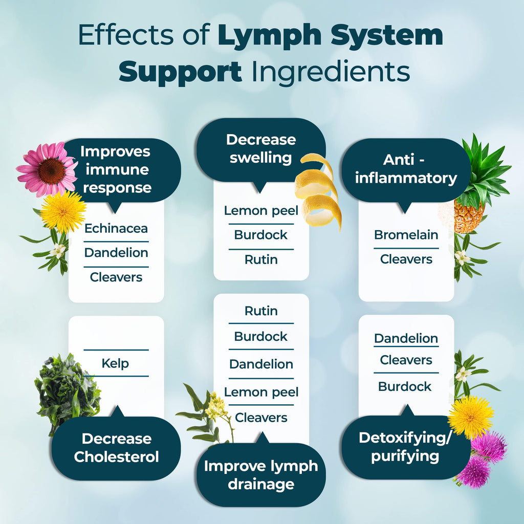 PureHealth Research Lymph System Support (60 Capsules) for Healthy Lymphatic Drainage