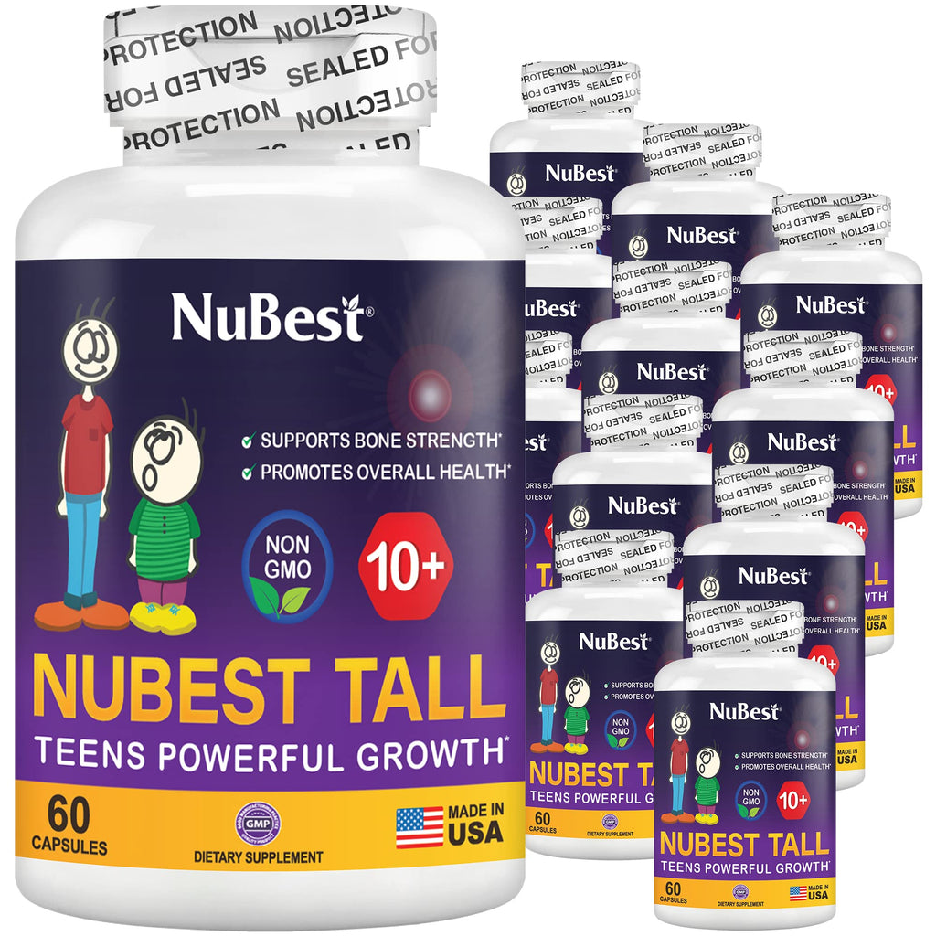 Nubest tall 10+ powerful growth support for teens 60 capsules