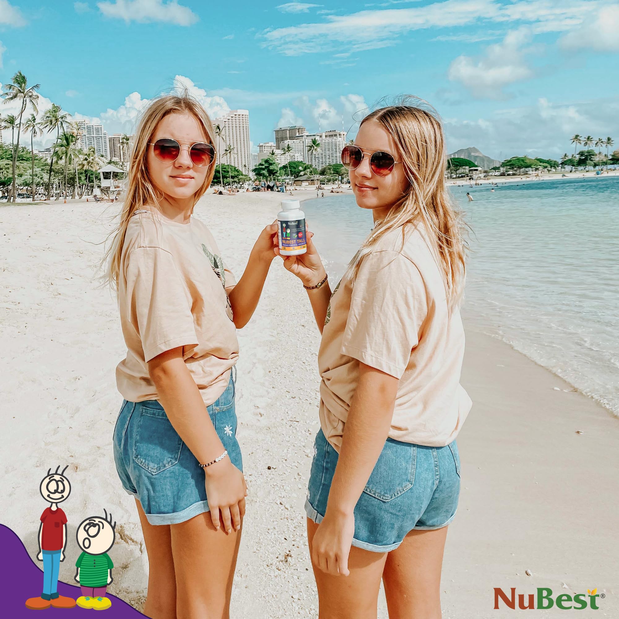 Nubest tall 10+ powerful growth support for teens 60 capsules