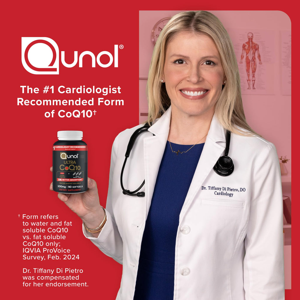 Qunol Ultra CoQ10 100mg Softgels- 3X Better Absorption Coenzyme Q10 Supplements - Antioxidant Supplement for Vascular and Heart Health & Energy Production - 5 Month Supply - 150 Count